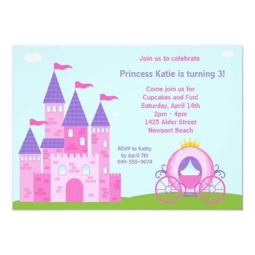 Invitación de la fiesta de la princesa cumpleaños | Zazzle