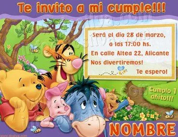 Piruchita: Invitaciones de Winnie the pooh y amigos!