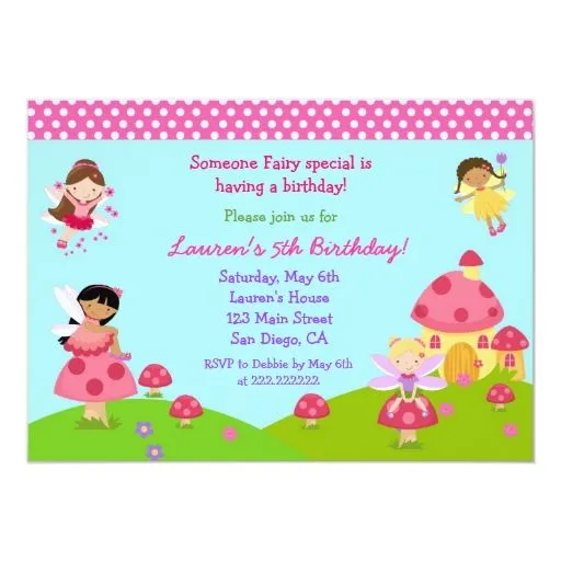 Invitación de hadas del cumpleaños del jardín | Zazzle
