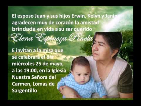 Invitación Misa Elena Espinoza - YouTube