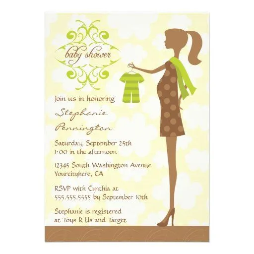 Invitaciónes de mujeres embarazadas para baby shower - Imagui