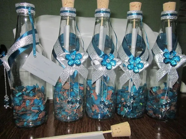 Invitaciones en botellas de vidrio on Pinterest | Baptism ...