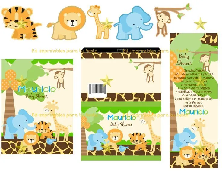 Invitaciones Animalitos de la Selva | ♥Tarjetas imprimibles ...