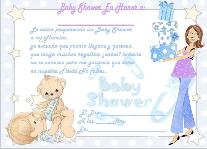 Tarjetas para baby shower gratis para editar - Imagui