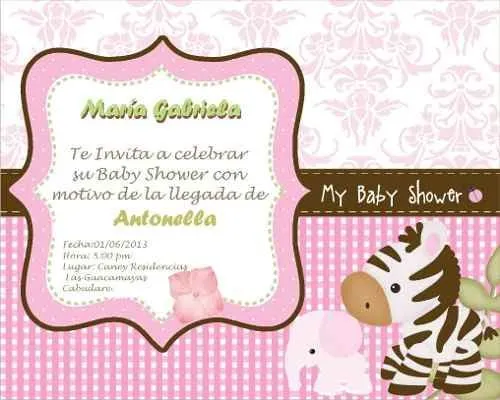 Invitaciones para baby shower de flores y mariquitas - Imagui ...