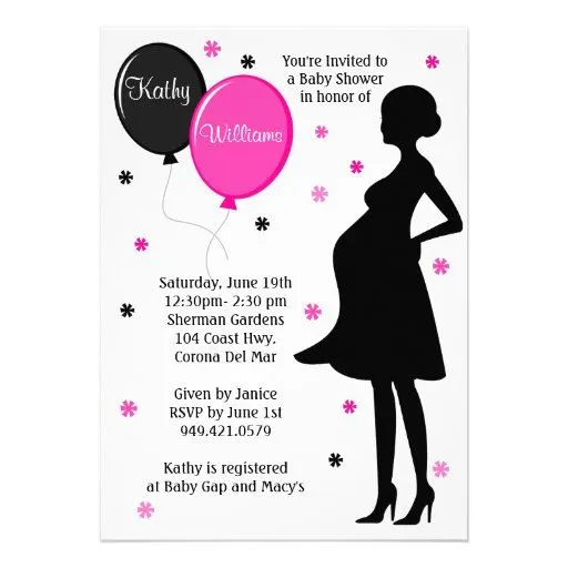 Invitación de mujer embarazada - Imagui
