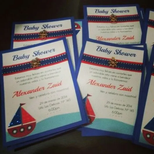 Invitaciones Baby Shower #Nautico #Marinero #Nautical | baby ...