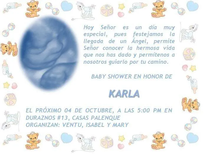 Invitaciones para baby shower para modificar | Tarjetas para Baby ...