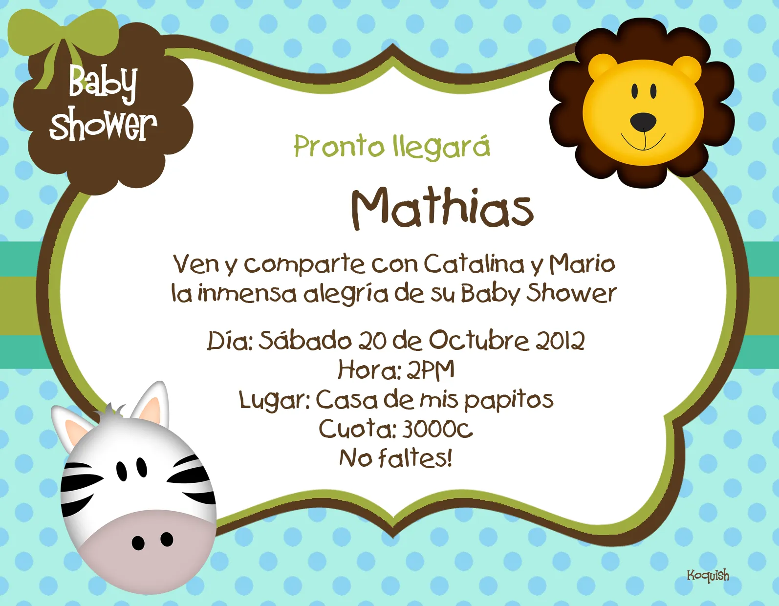 Invitaciones para Baby Shower | Wallpapers - Fondos de Pantalla ...