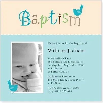 invitaciones-bautizo-foto | Lugares para visitar | Pinterest
