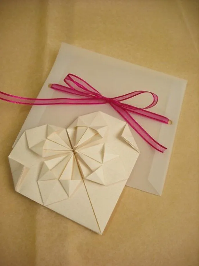 Invitaciones para boda estilo origami