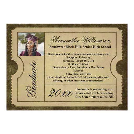 Invitaciones del boleto de la graduación del perga anuncios de Zazzle. Invitaciones del boleto de la graduación del perga anuncios de Zazzle.