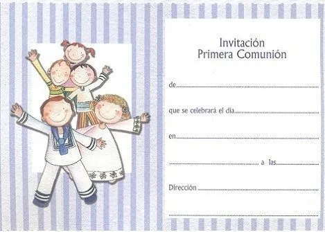 5 Invitaciones de comunión originales