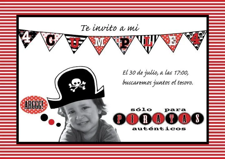 invitaciones para cumpleaños | Hadas & Piratas