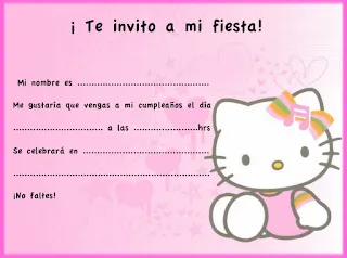 Invitaciones cumpleaños Hello Kitty : Locos por Hello Kitty