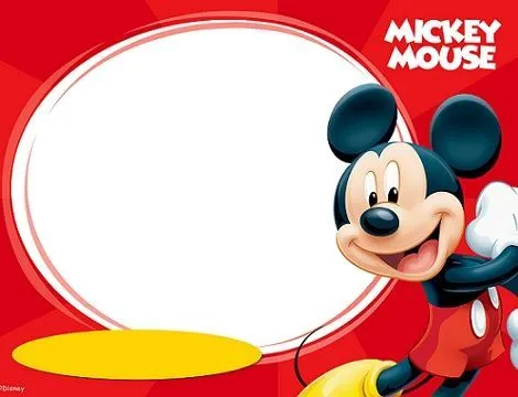 Tarjetas de invitación de primer año cumpleaños de Mickey Mouse ...