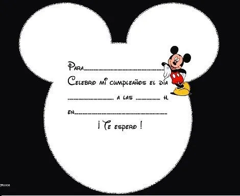 Invitaciones de cumpleaños de Mickey y Minnie Mouse