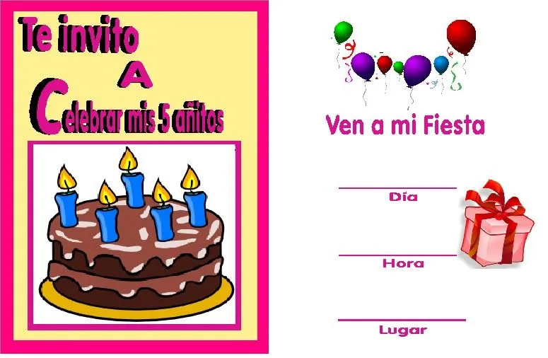 Invitaciones de cumpleaños para niña de 2 años - Imagui
