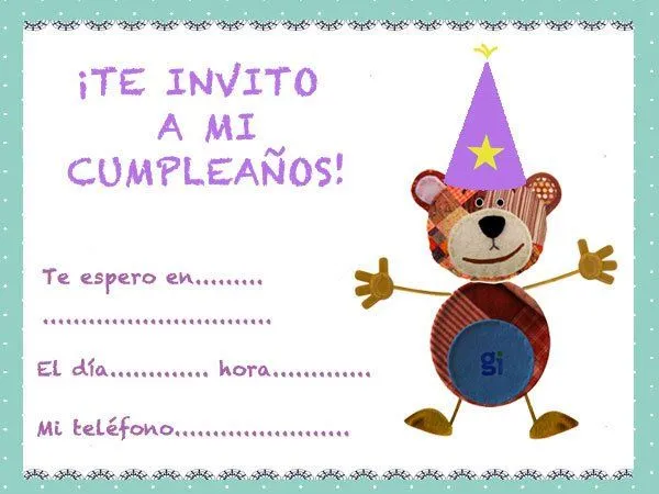 Imagenes de invitaciónes de cumpleaños para niñas - Imagui