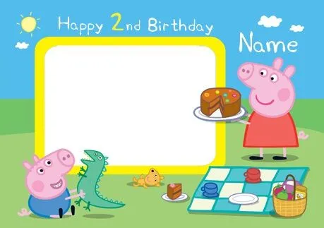 Invitaciones de cumpleaños de Peppa Pig para imprimir gratis Invitaciones de cumpleaños de Peppa Pig para imprimir gratis