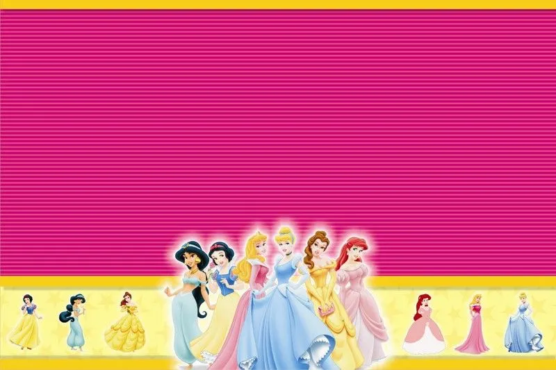 5 Invitaciones de Cumpleaños Princesas Disney. ~ Marcos Gratis ...