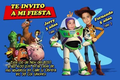 Invitaciones de cumpleaños de Toy Story para editar - Imagui