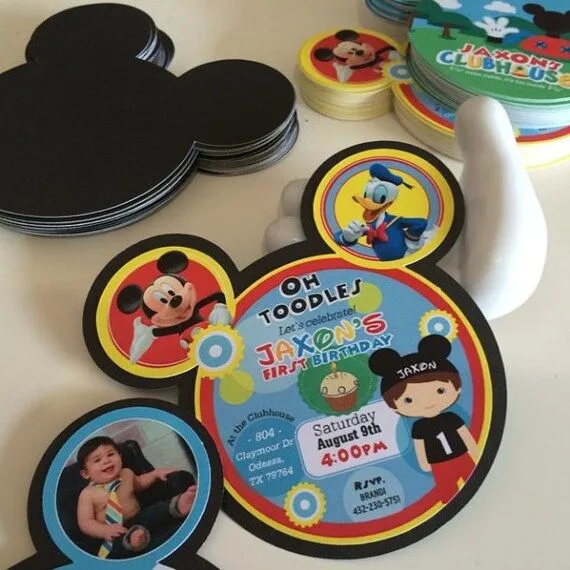 Invitaciones Digitales de la Casa de Mickey por IconicaDesign