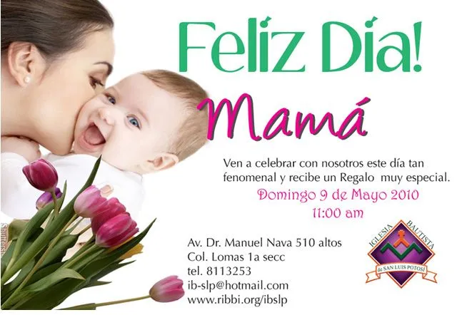 Tarjeta de invitación para el dia de las madres - Imagui