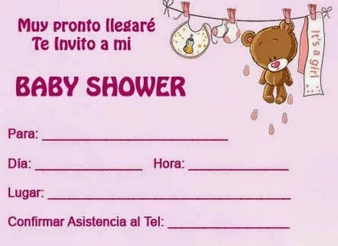 invitaciones para baby shower | Ser padres es facilisimo.com