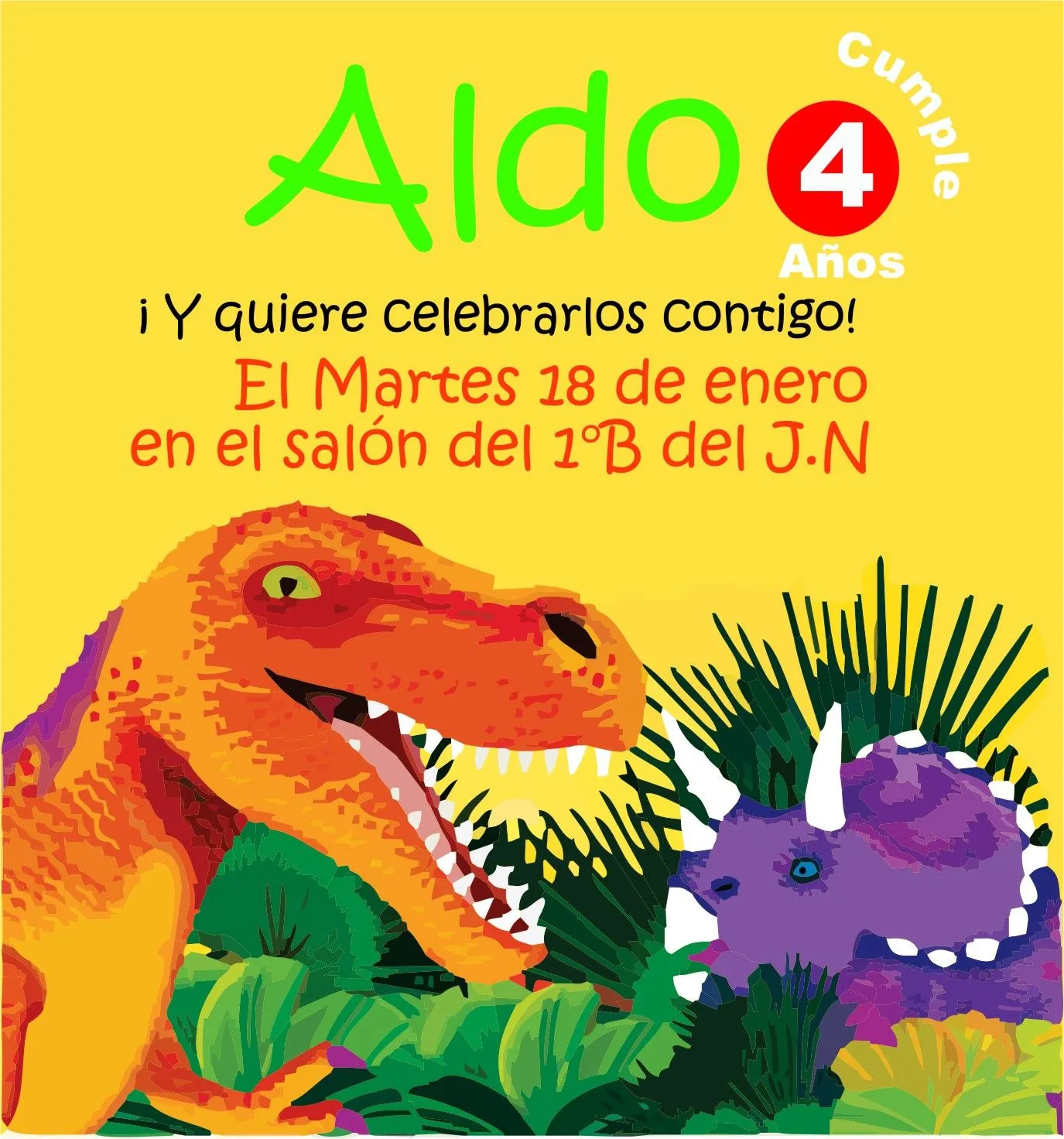 Dinosaurios tarjetas cumpleaños - Imagui
