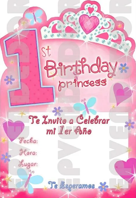 Invitaciones para piñatas de las Princesas - Imagui
