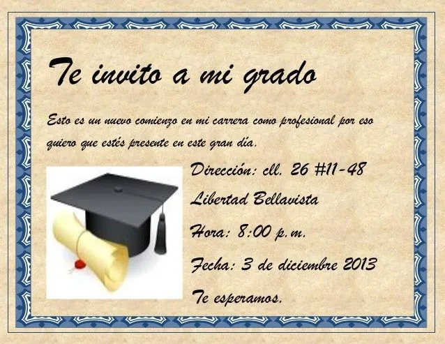 Invitaciónes de graduación de bachiller - Imagui