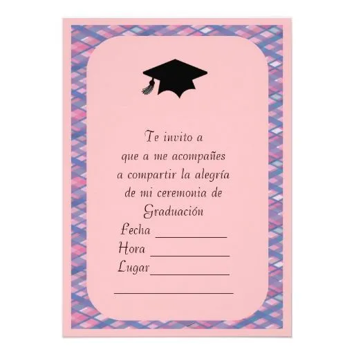 Invitaciónes de graduación en espanol - Imagui