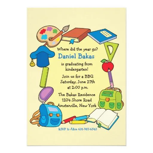 Texto para tarjetas de invitación graduación de preescolar - Imagui