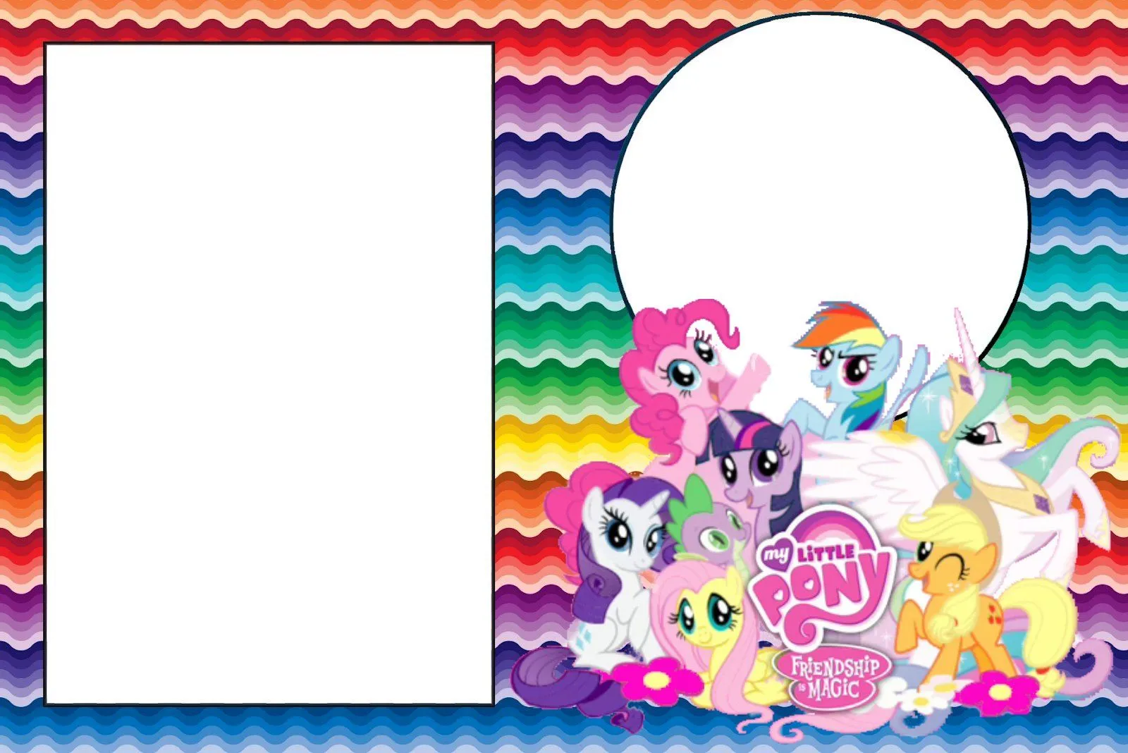 Diseño tarjeta cumpleaños My Little Pony - Imagui