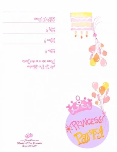 Documento Invitacion para imprimir de princesa - grupos.emagister.com