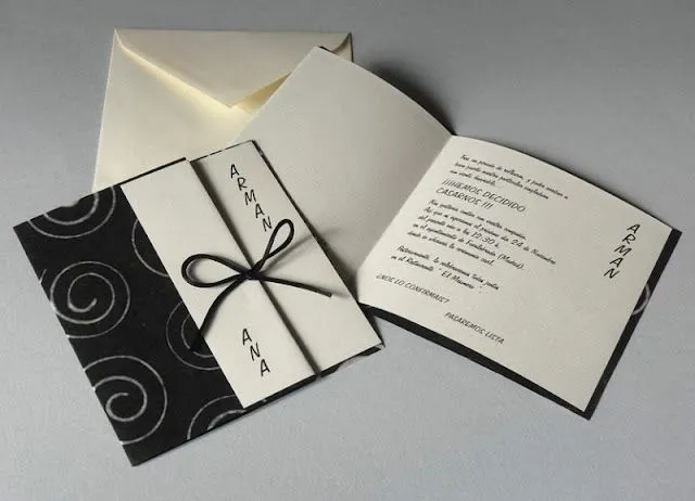 Invitaciones para imprimir: Invitación moderna para boda