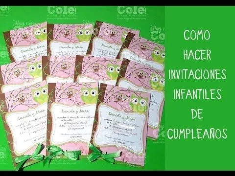 Invitaciones infantiles de cumpleaños - YouTube