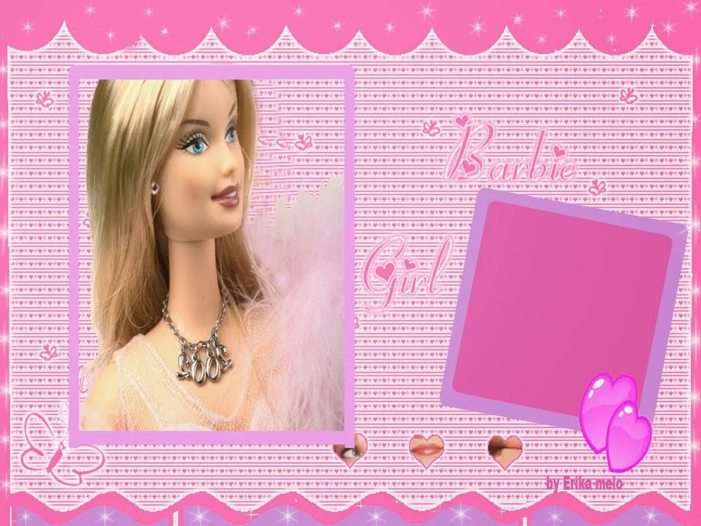 Invitaciones o Marcos para Fotos de Barbie para Imprimir Gratis ...