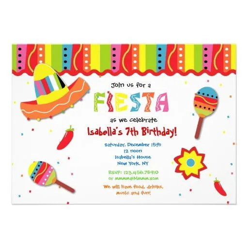 Invitación fiesta cumpleaños - Imagui