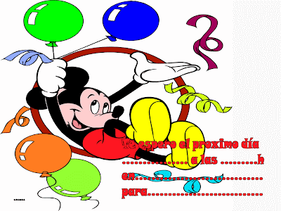 Invitaciónes Mickey Mouse para imprimir - Imagui