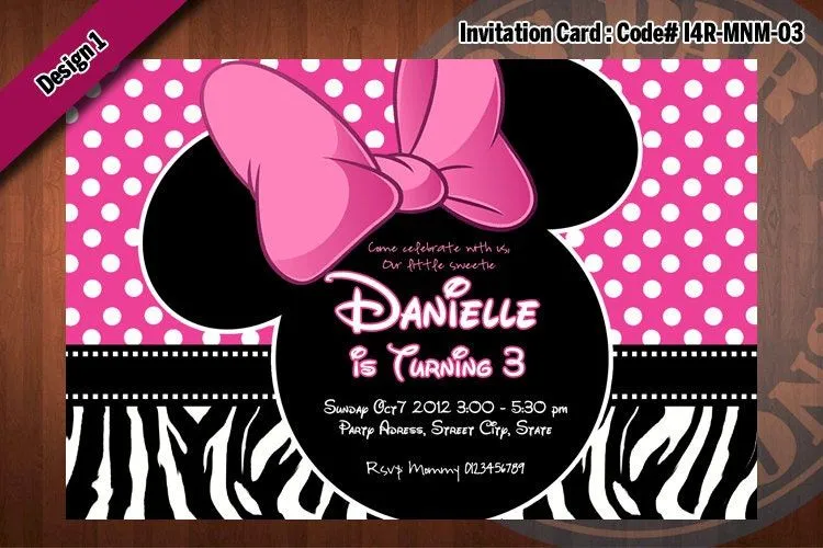 Invitación Minnie Mouse pink - Imagui