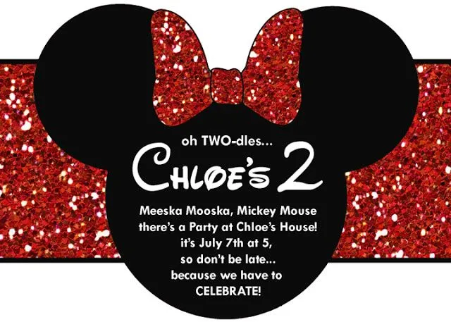 Invitaciónes de Minnie Mouse roja - Imagui