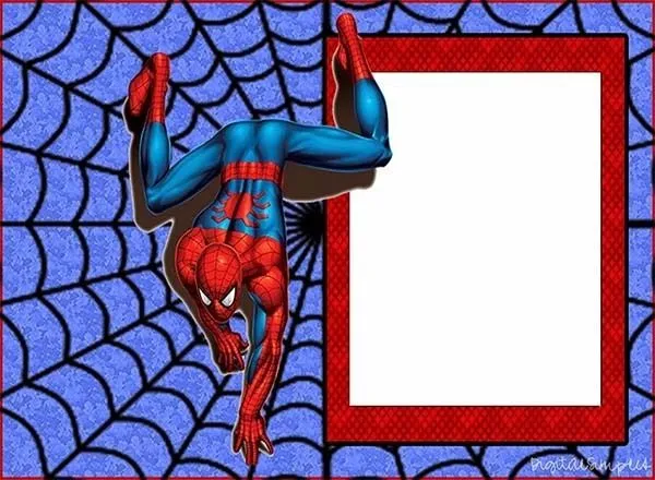 Invitaciones de Spiderman para imprimir gratis