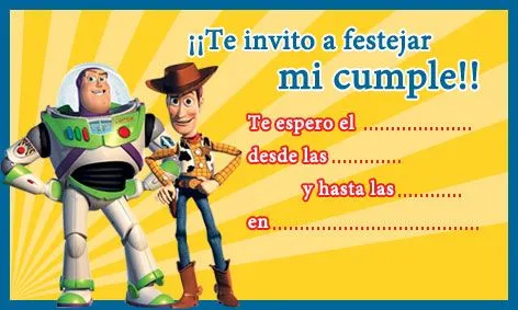Invitaciones de Toy Story