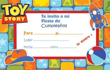 Invitaciónes de cumpleaños infantiles para imprimir gratis Toy ...