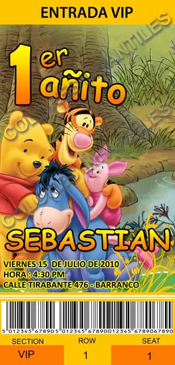 Invitaciónes de Winnie Pooh - Imagui