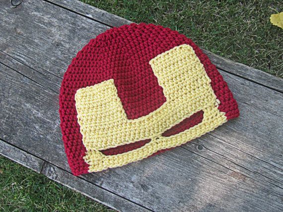 Iron Man Crochet Mask Hat