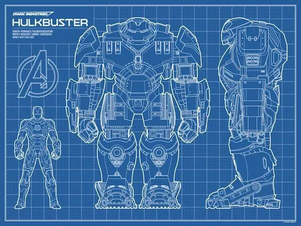 Iron Man Hulkbuster Blueprint | 2/3D/Album/Armour: Design/IronMan ...
