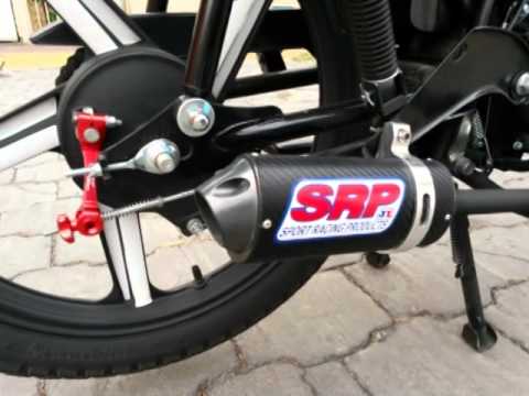 Italika FT 125 Shorty Exhaust SRP Gascon - YouTube